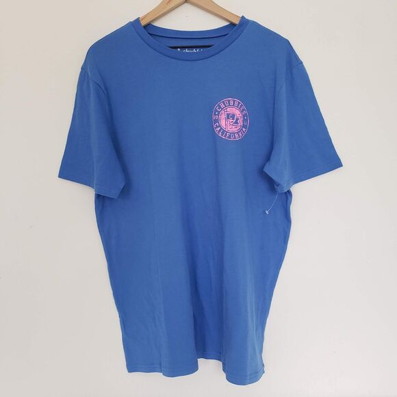 Chubbies Mens SIZE M Blue Pink T-Shirt California Short Sleeve Unisex - Picture 8 of 8